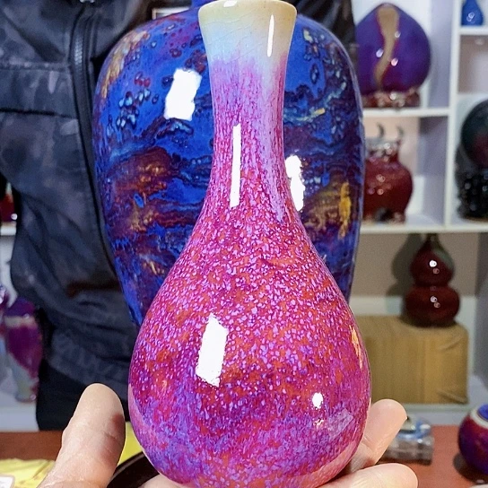 摆件用****用尚峰钧窑作品丹瓶