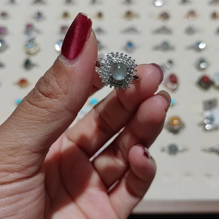 足银大理石纯银戒指保真保正品