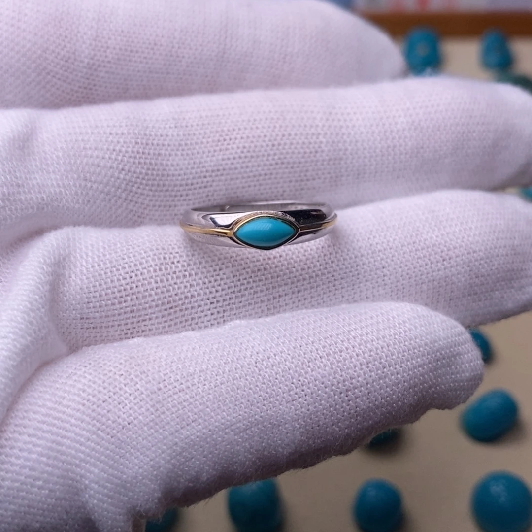 绿松石未镶嵌绿松石戒指