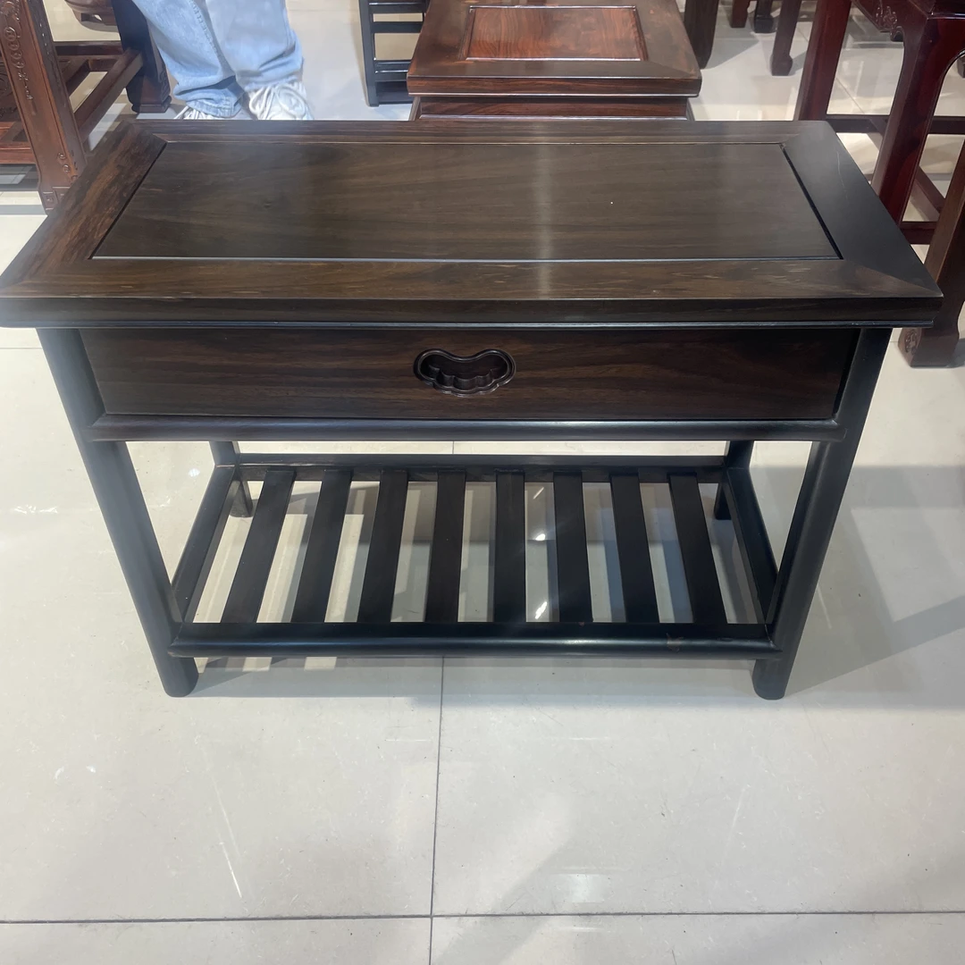 好运来全榫卯结构刀状黑黄檀换鞋凳