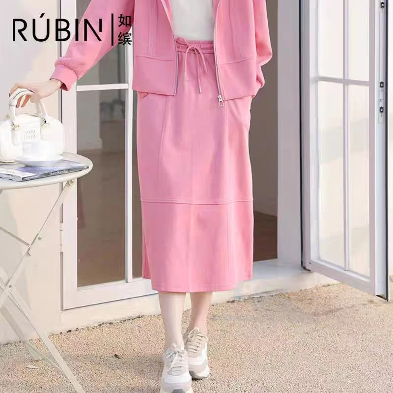 时尚休闲套装女撞色卫衣搭配半身裙气质两件套