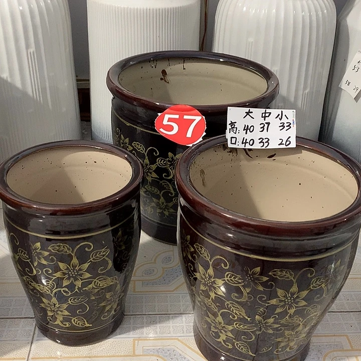 酱金花大中小一套三个送托盘默认微瑕