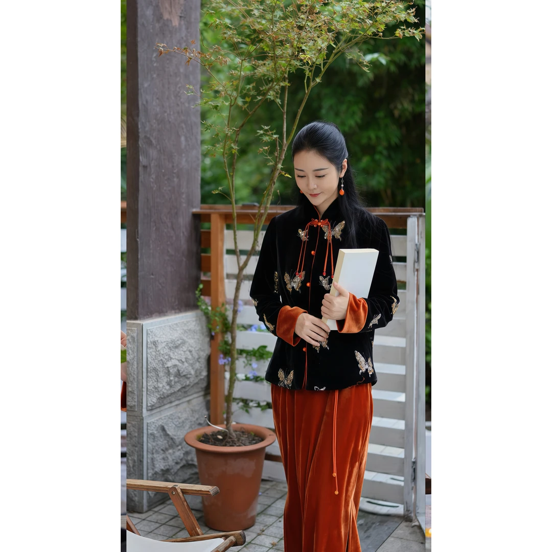 【微瑕链接】新中式宽松气质百搭长款套装