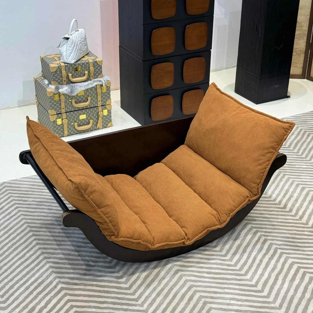 香蕉船摇椅简约懒人沙发单人沙发新款家居躺椅客厅家用复古摇摇椅