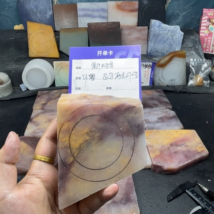 第***猫石英质玉（金丝玉）未镶嵌手镯定制手镯