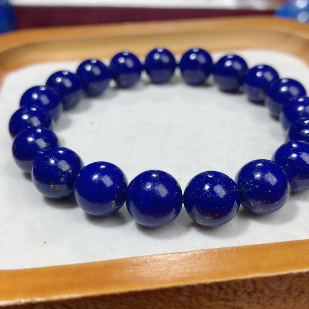 青金石未镶嵌10.5m手链洒金