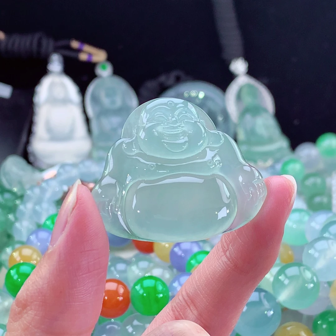 翡翠手链未镶嵌笑口常开