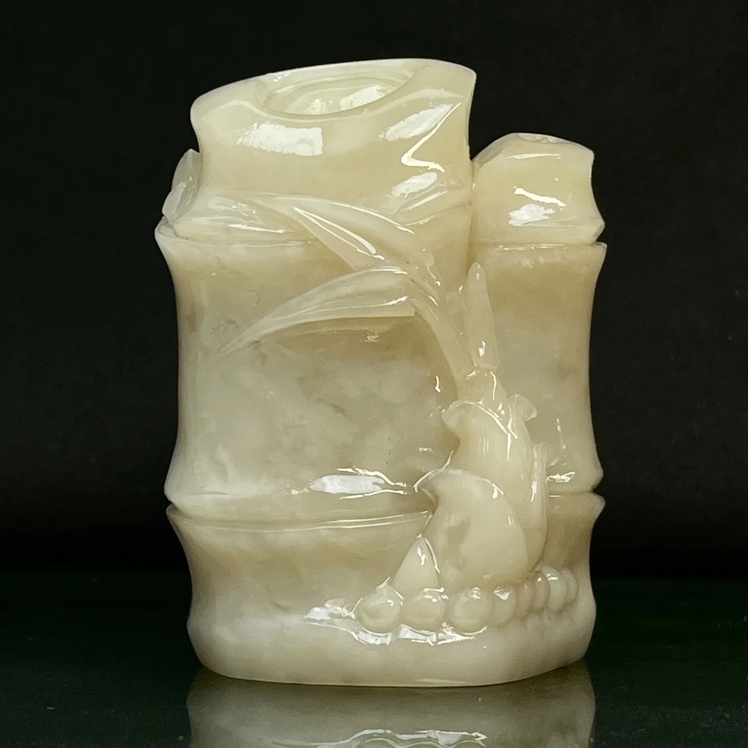 一心印社 篆刻老挝石闲章竹节2.3*3.8*5.8厘米