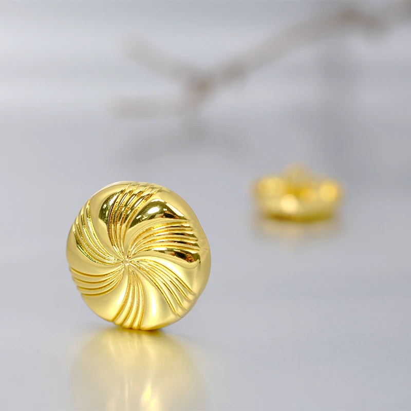 高端金属手缝纽扣漩涡小香风扣西装毛衣大衣复古金色扣子