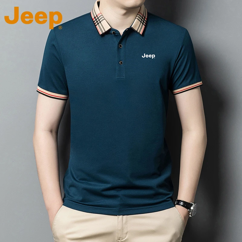 JEEP吉普2025夏季短袖T恤翻领高端欧货商务休闲POLO衫高级感男装