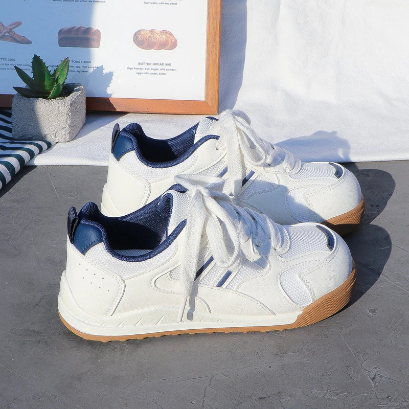 2025夏秋季新款透气百搭德训小白鞋女ins潮平底学生休闲运动板鞋