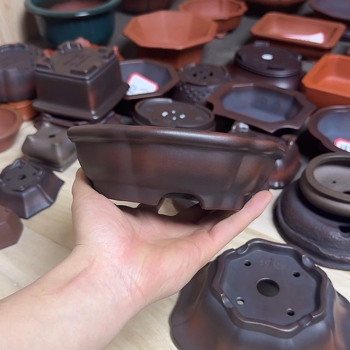 红陶7*紫砂手工花盆