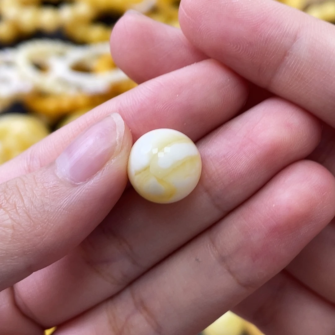 蜜蜡未镶嵌珠宝奇石瑕圆珠12.2mm