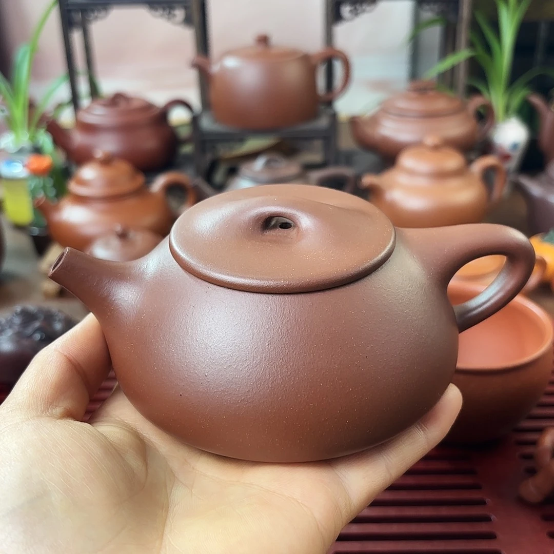紫砂茶壶景州石瓢紫泥230cc