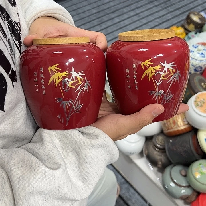 茶叶罐陶瓷家用储物罐瑕疵福利品介意勿拍