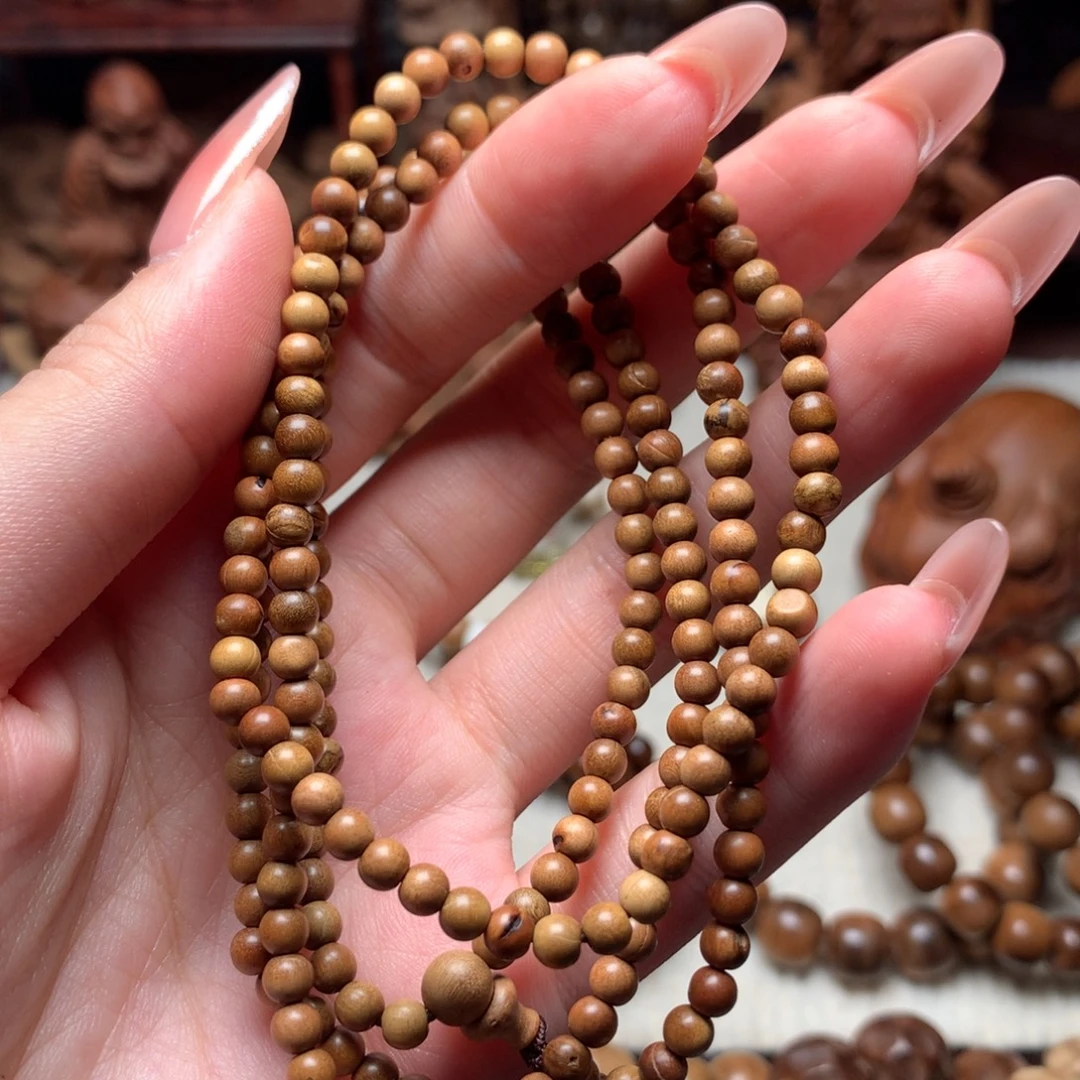 手串/手链檀香木老山檀香0.4奶香顺纹瑕疵