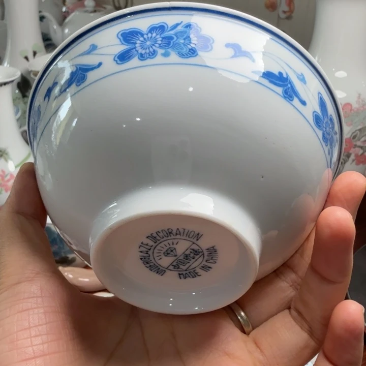 醴陵兰海棠饭碗12厘米窑裂