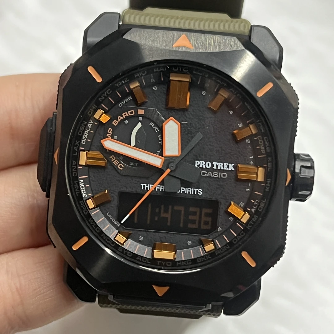 99新 Casio/卡西欧 二手卡西欧登山自由之魂prw-6900tfs光动能