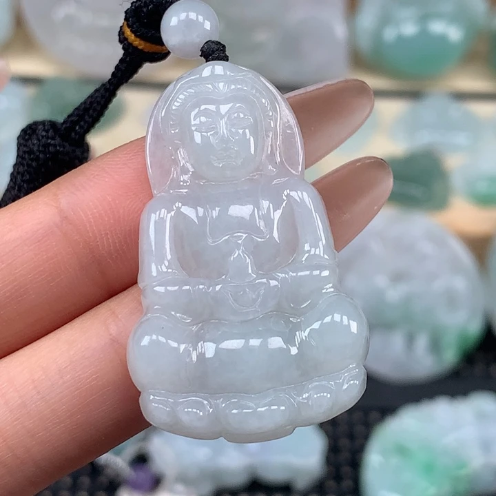 颈饰未镶嵌翡翠玉观音吊坠