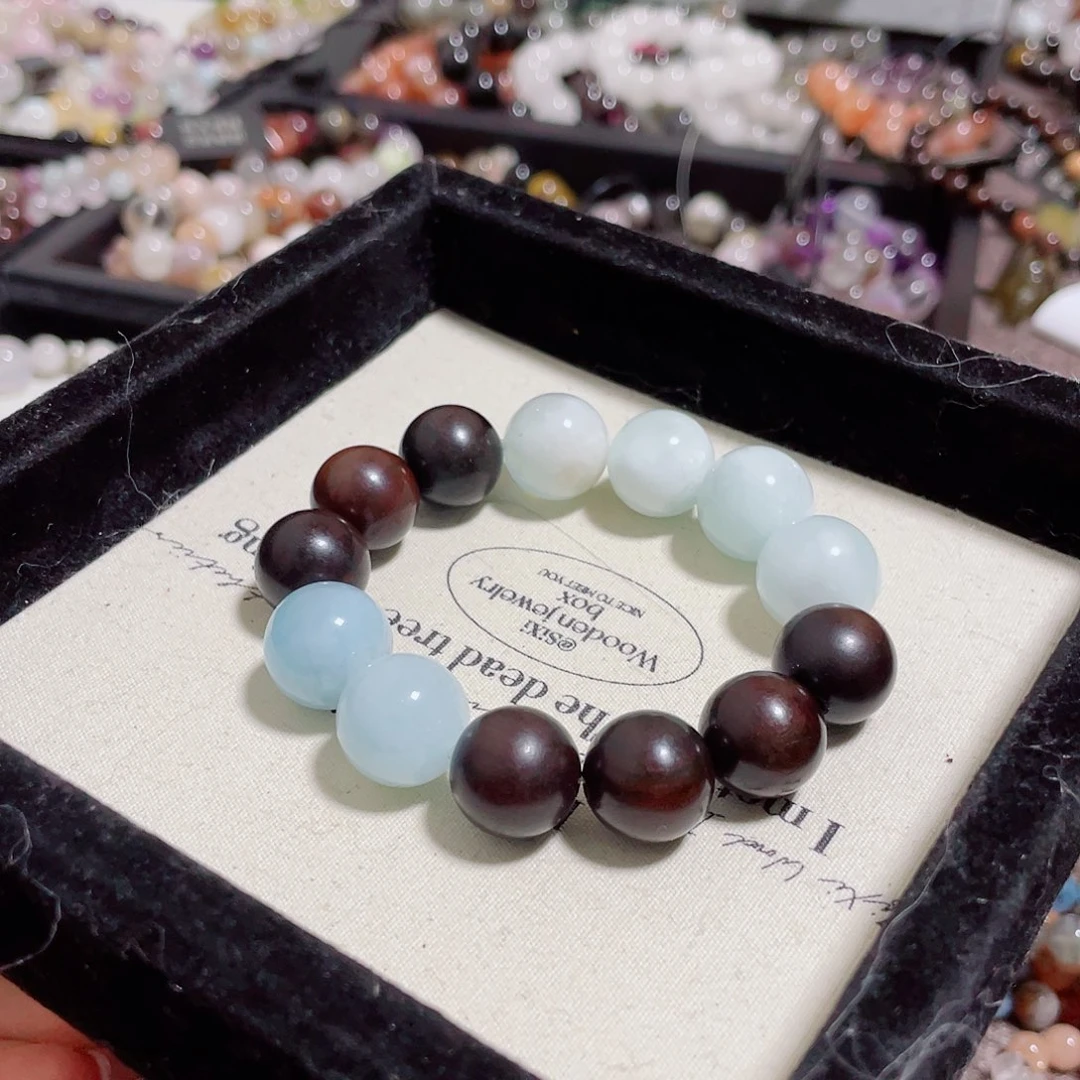 水晶手链未镶嵌海蓝宝木料