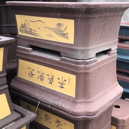 紫砂花盆天**线宜兴紫砂花盆厂家直销