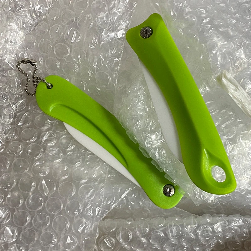 拍160米微瑕陶瓷家用水果刀迷你折叠小刀超锋利厨房削皮刀瓜果刀