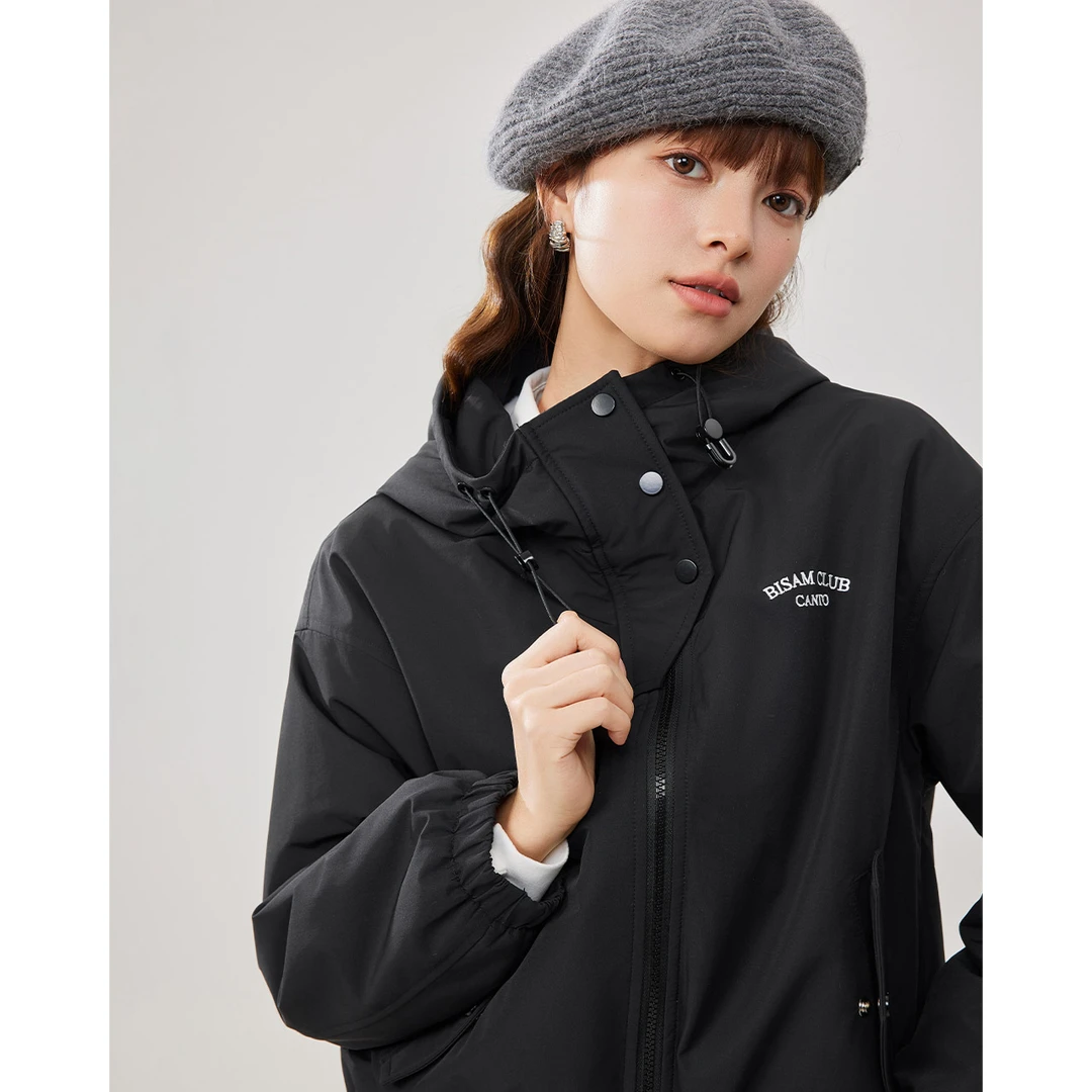 IEF/爱依服2025冬季新款时尚休闲设计感运动风加绒保暖百搭外套