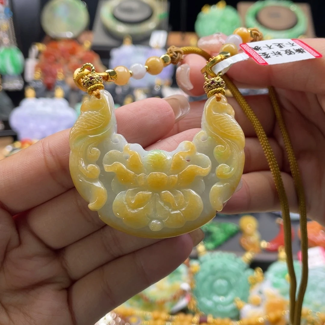 翡翠未镶嵌颈饰代编织