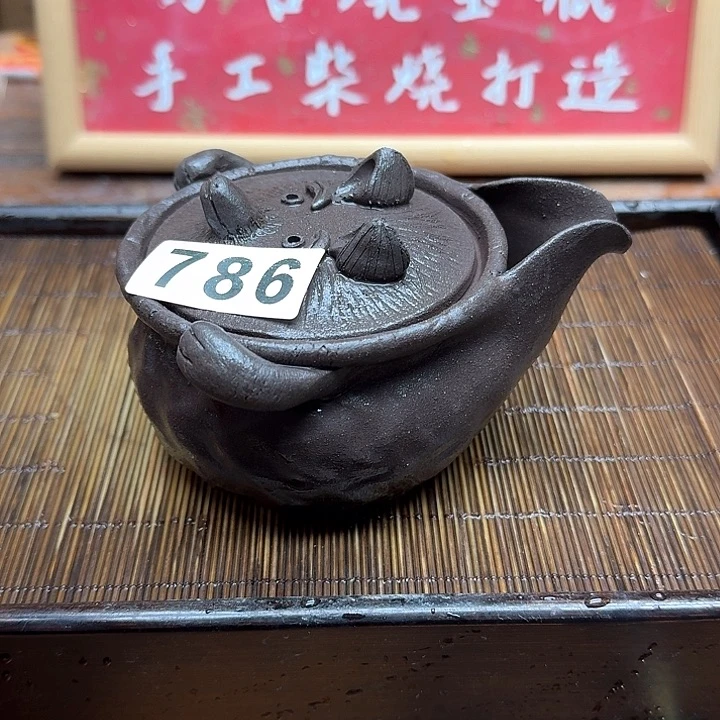 纯手工制作粗陶茶具小***花