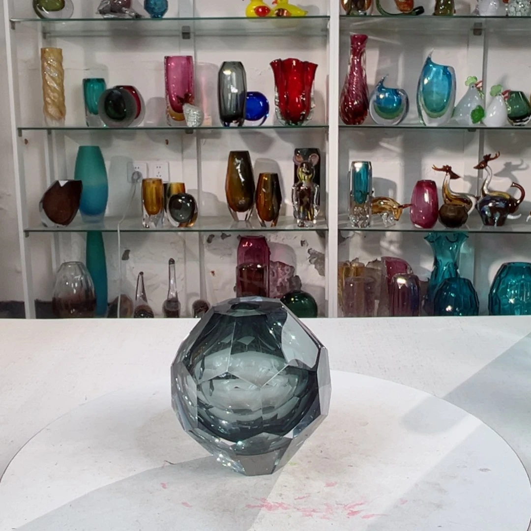 9 高轻奢琉璃花器福利正常手工痕迹