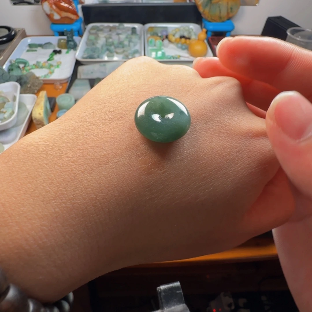 定制翡翠未镶嵌平安扣20mm6mm