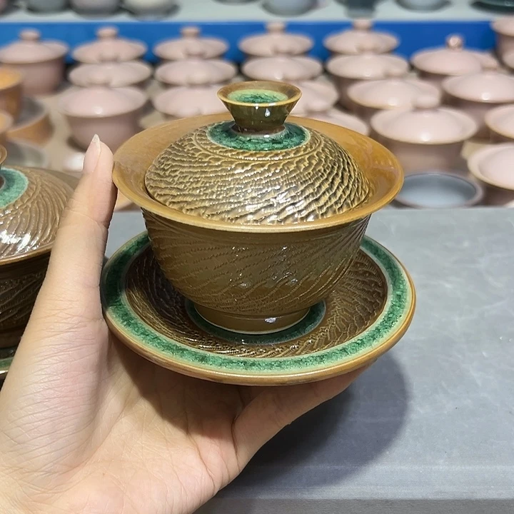 龙泉云间青瓷小米茶器