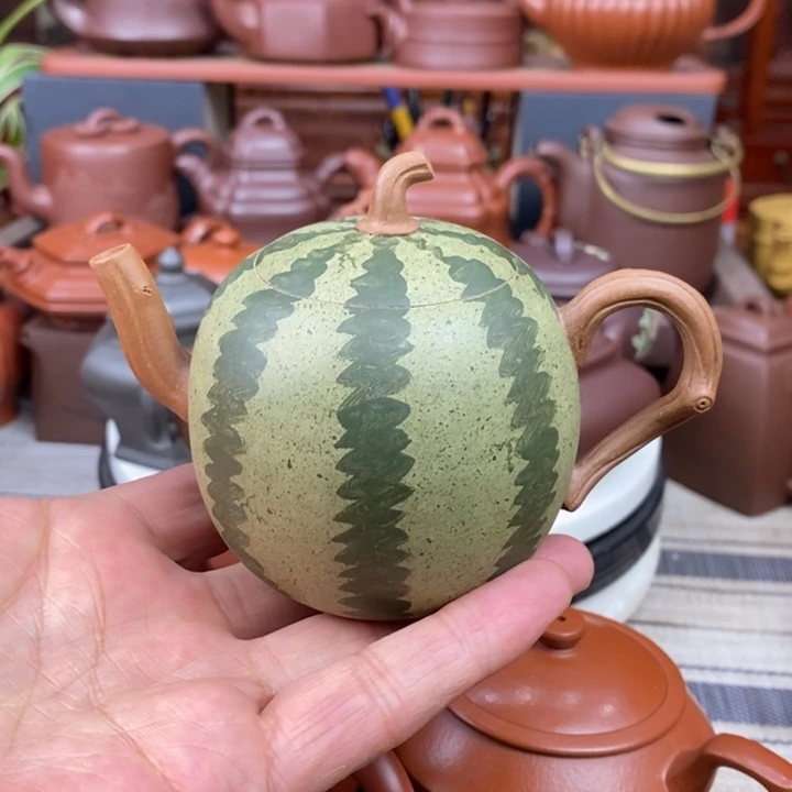 紫砂茶壶西瓜200cc新年特价