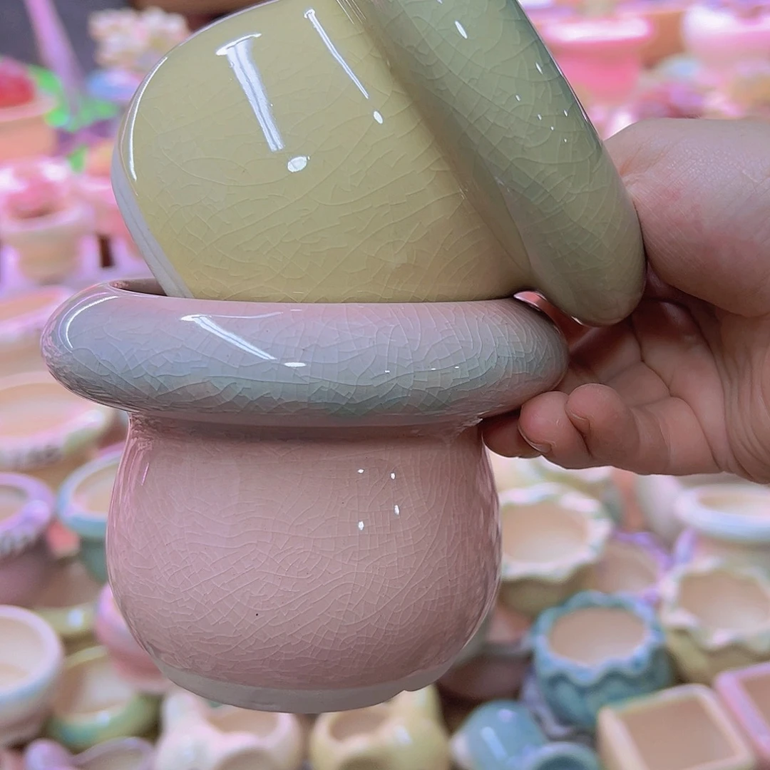 陶瓷花盆当场满12包邮