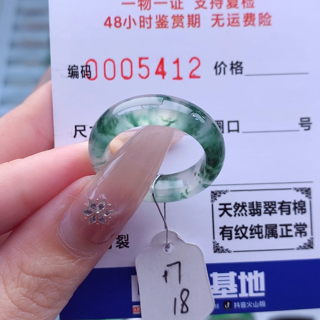 翡翠未镶嵌戒指天然