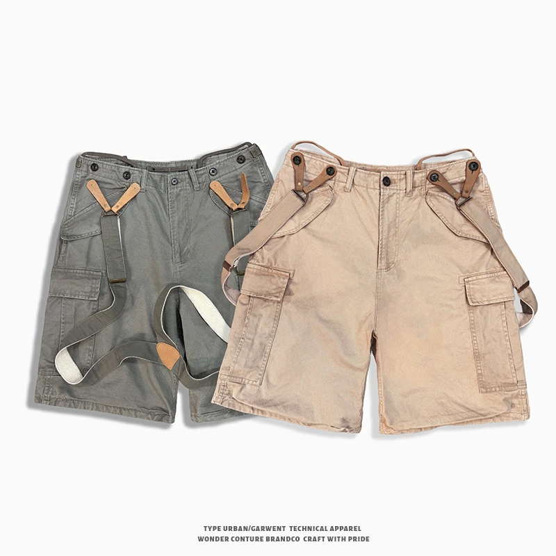 【断码捡漏】无背带日产vv重磅背带甲板五分短裤#25073-1