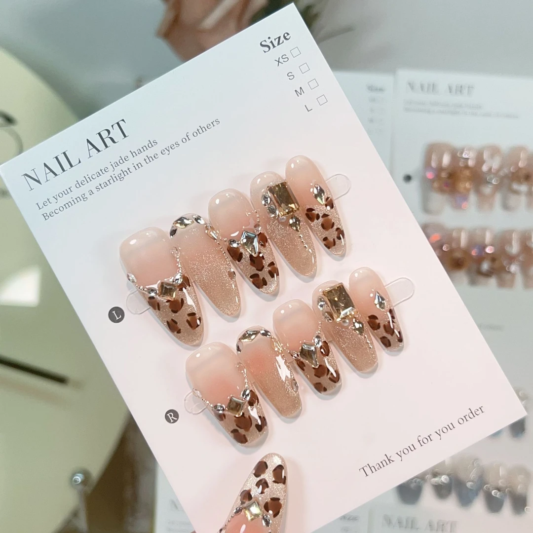 【金钱豹】豹纹猫眼轻奢气质显白手工穿戴甲