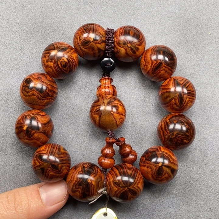 娓***来黄花梨/降香黄檀手串/手链海黄2.0