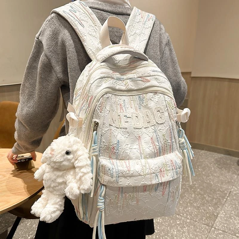 YeeHoO/英氏商场同款高颜值书包女初中生简约可爱大容量小学生双