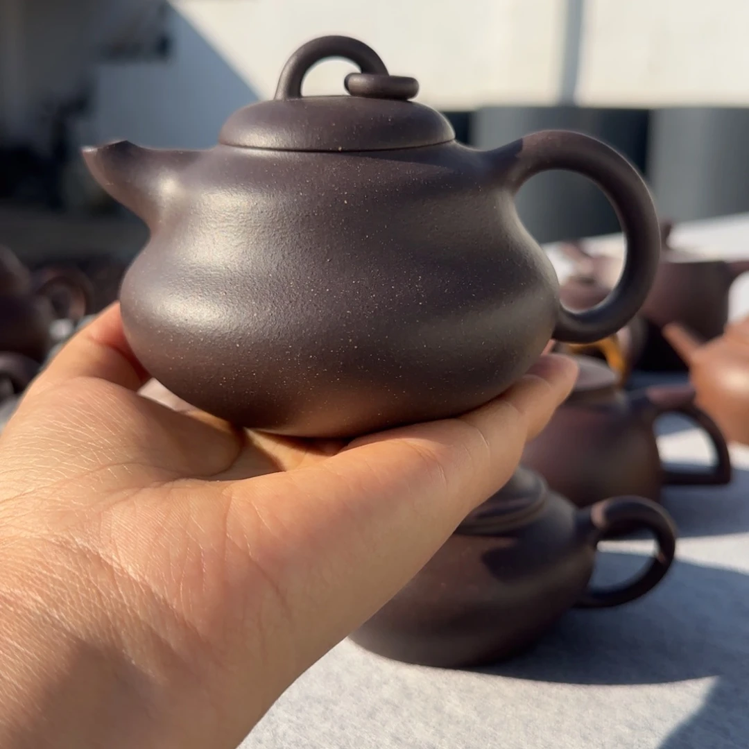 紫砂茶壶四号井紫泥葫芦