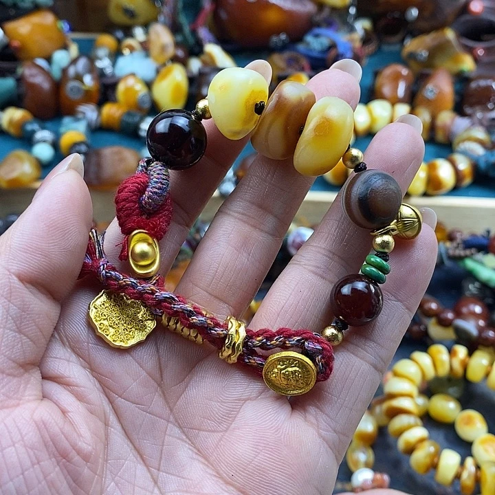 蜜蜡未镶嵌手链项链