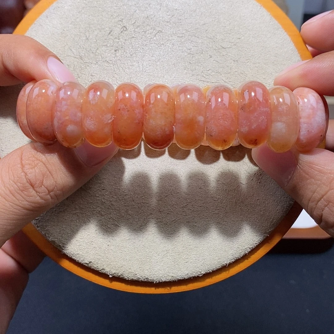 硅化珊瑚（珊瑚玉）手串未镶嵌红冰54
