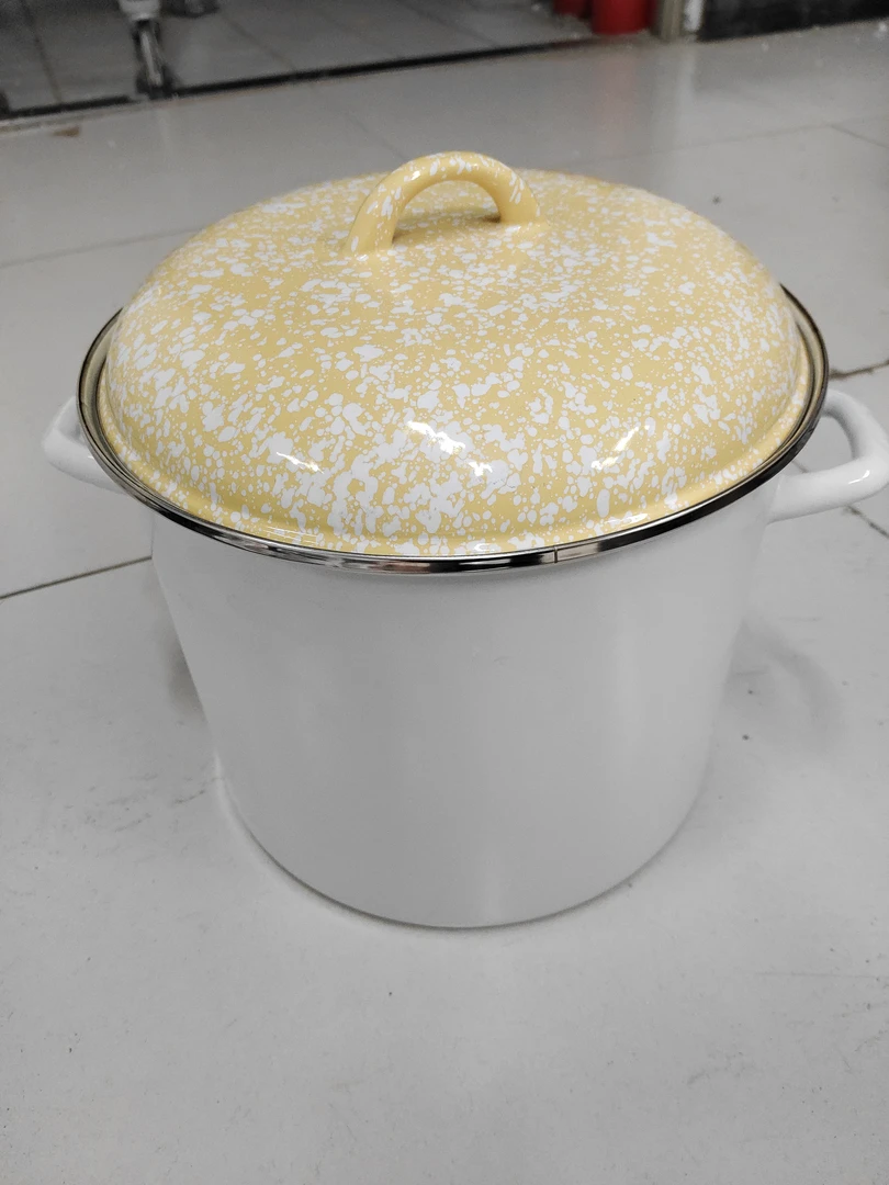 26口径搪瓷高桶锅盖不配套瑕疵处理颜色随机发