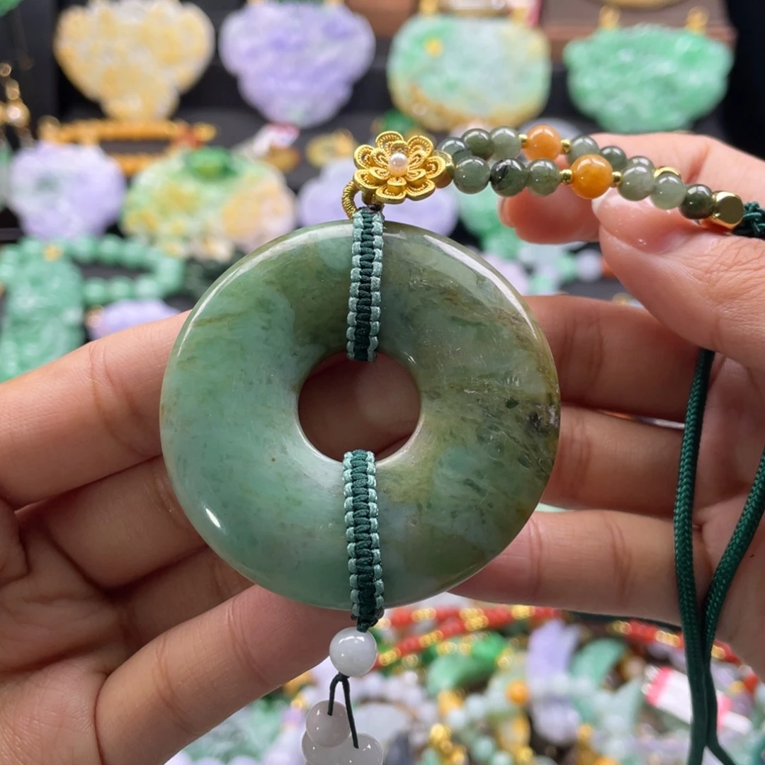 翡翠未镶嵌颈饰代编织