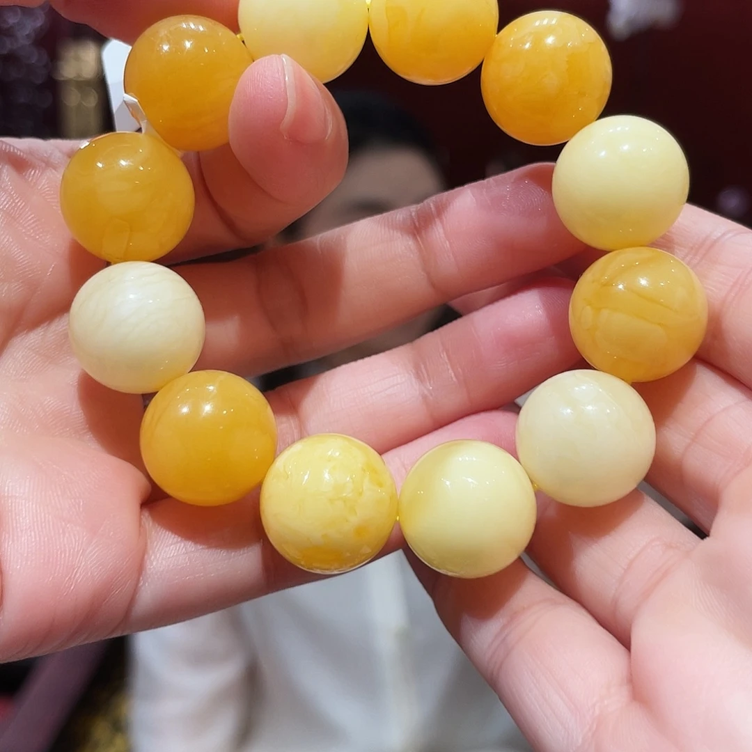 蜜蜡未镶嵌手链蜜蜡多宝