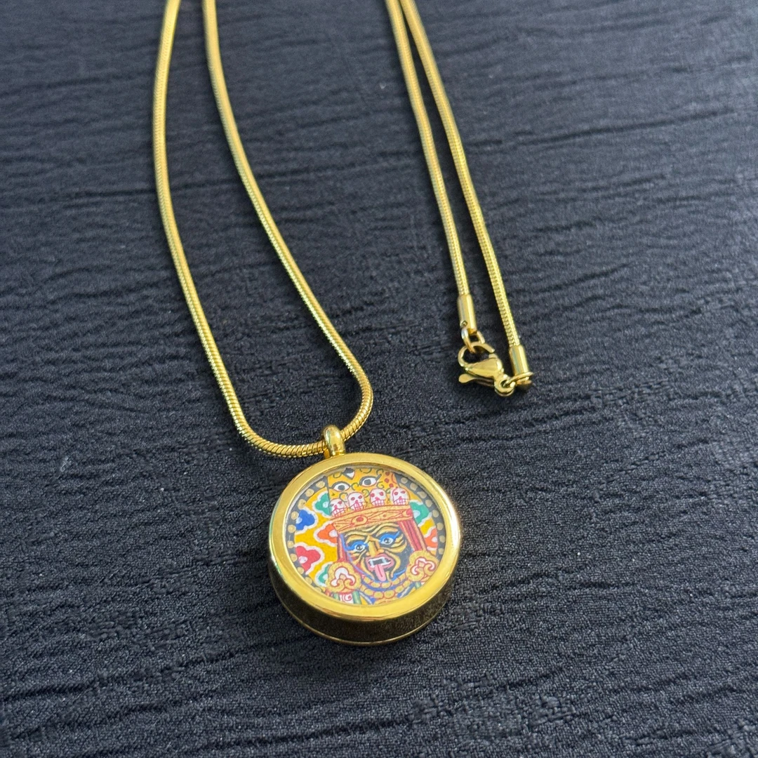 （已转山）西藏 特色 扎基 纯手绘唐卡 圆