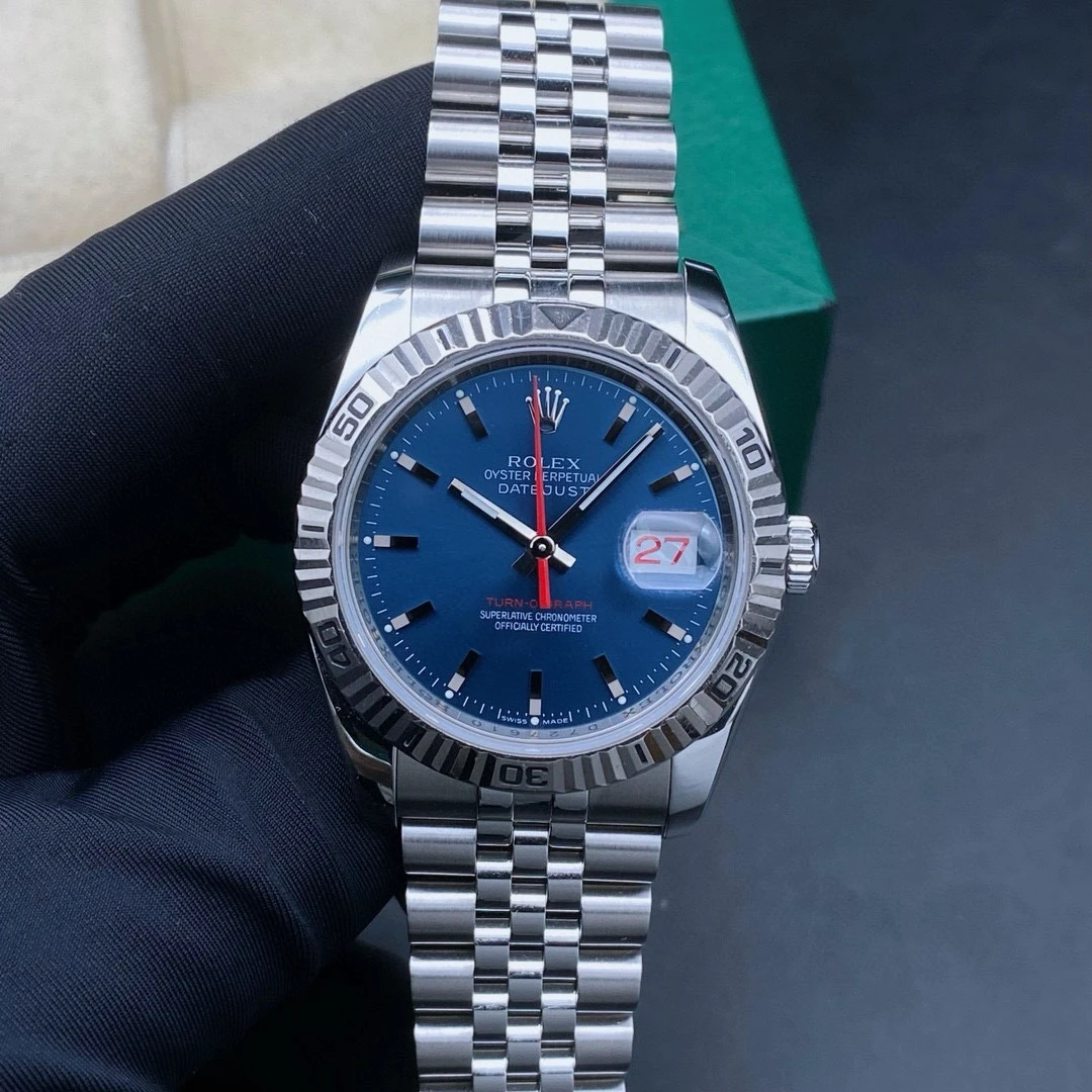 99新 Rolex/劳力士 日志116264蓝盘爬山虎/机械男表/表径37