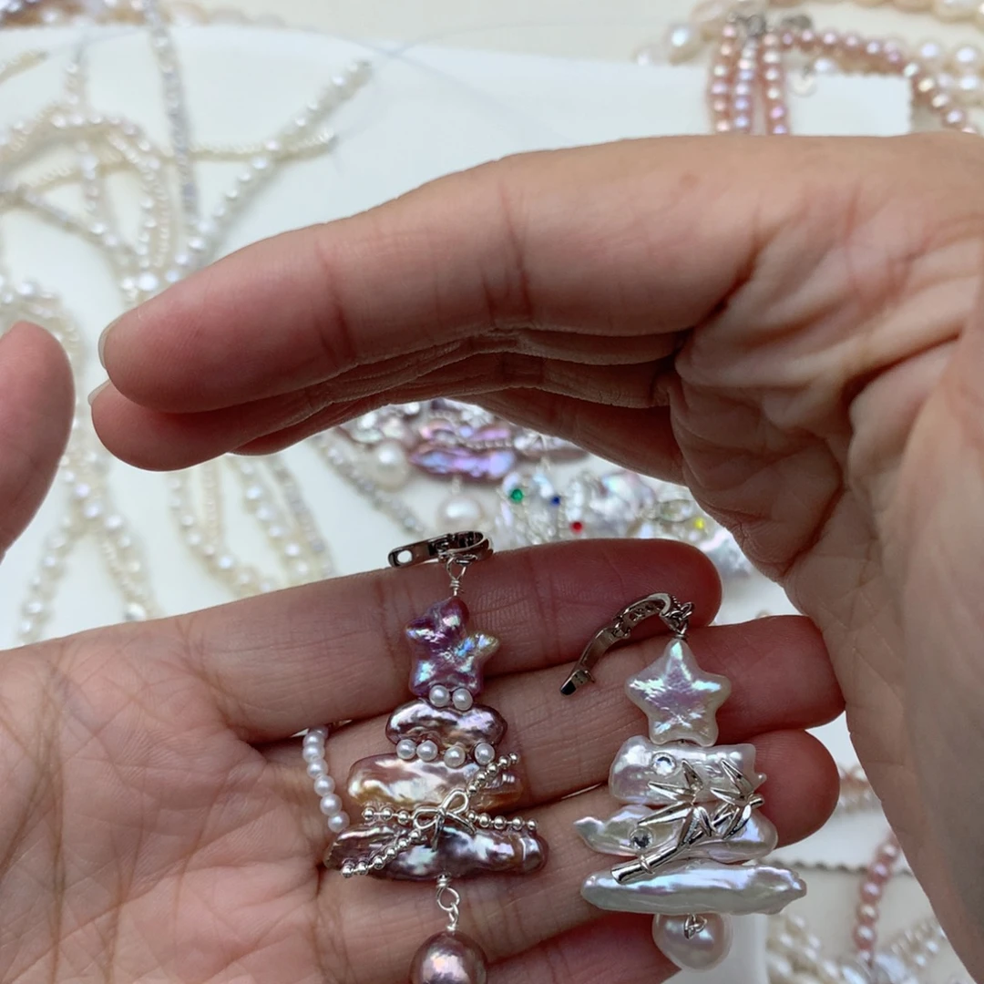 合金吊坠(不含链)淡水珍珠