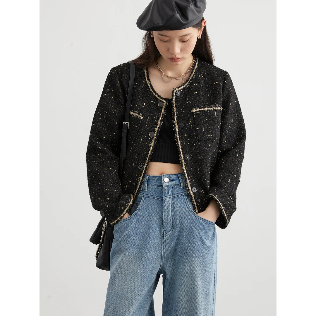 「青和月服饰」粗花呢小香外套