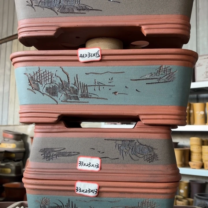 紫砂花盆128-4。